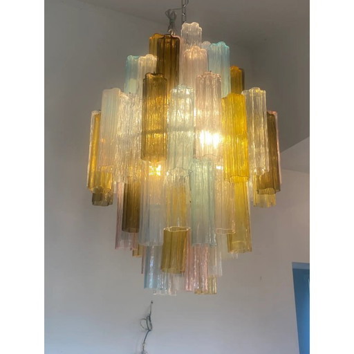 Contemporary Modern "Tronco" Murano Glass Sputnik Chandelier Venini Style