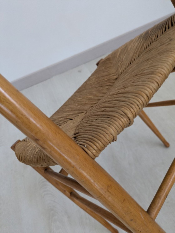 Image 1 of Authentischer Chiavarina-Stuhl aus Naturholz mit Sitzfläche aus geflochtenem Stroh - Ikone des italienischen Kunsthandwerks