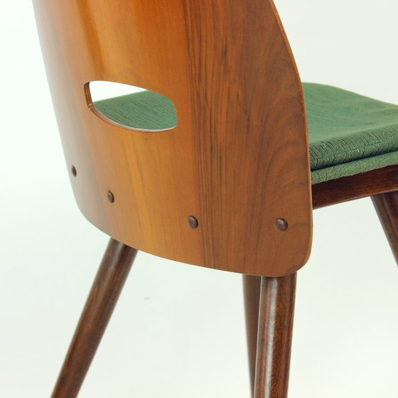 Pair Of Lollipop Chairs By František Jirák For Tatra Nábytok, Czechoslovakia, 1960s – Dining chairs, Textile (photo 9 of 16)
