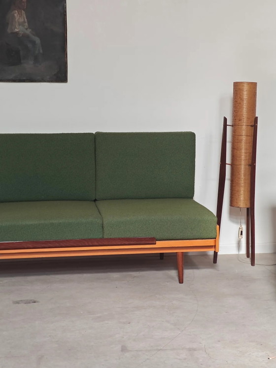 Divano panca pieghevole verde di UP Zavody 1970 – Divani 3 posti, Legno, Mid Century Modern (photo 20 of 24)