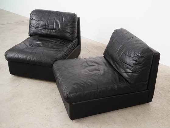 Image 1 of Canapé modulaire en cuir, design italien, années 1970, fabriqué en Italie