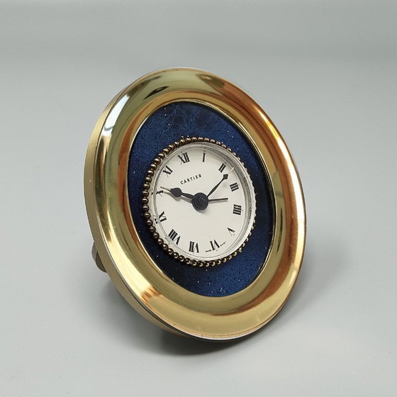 Image 1 of 1960s Gorgeous Cartier Desk Travel Alarm Clock Pendulette. Made in Swiss