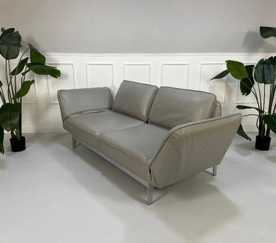 Image 1 of Rolf Benz Mera 386 Sofa Leather Grey Designer Couch Daybed