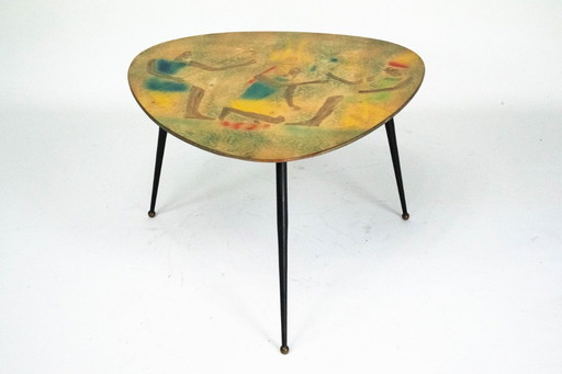 Table basse trépied italienne moderne du milieu du XXe siècle, années 1950