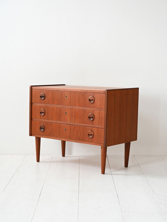 Image 1 of 1950s/60s Scandinavian Teak Chest of Drawers