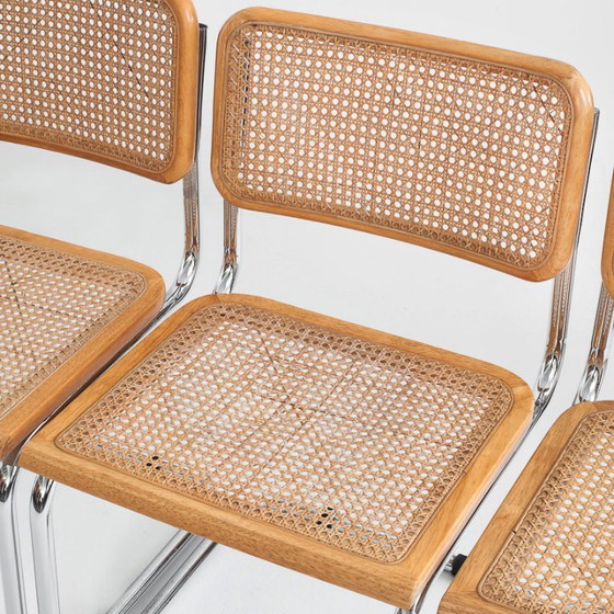 Set di 6 sedie Cesca. Realizzate su disegno di Marcel Breuer. Anni '80. – Sedie da pranzo, Wood, Wicker (photo 16 of 26)