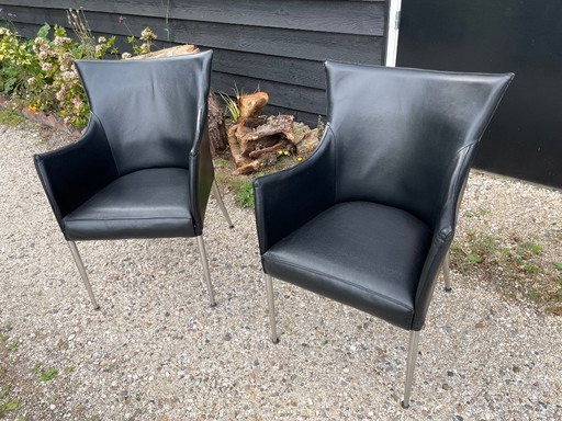 TOPFORM Leather dining chairs, set of 2