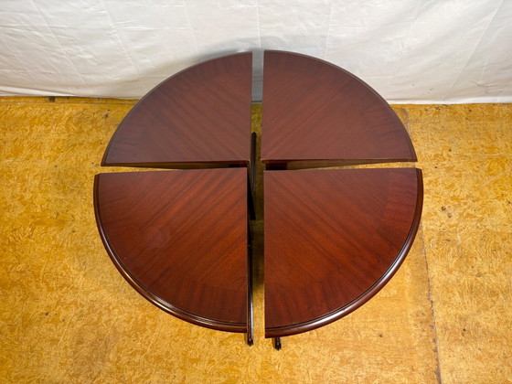 Vintage G-Plan Round Coffee Table & 4 Nested Stools | 1970s | Mahogany & Glass | Mid-Century Retro Design A (photo 17 of 18)