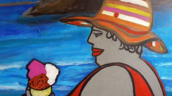 Image 1 of T.v.Steenbetgen "Big Sweet Summer" 100 x 100 cm New