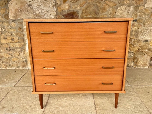 Commode in mid-century modern stijl, jaren 60 – ladekasten, Wood
