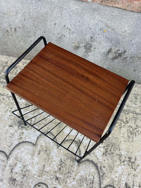 Image 1 of Table de lecture vintage avec plateau en teck