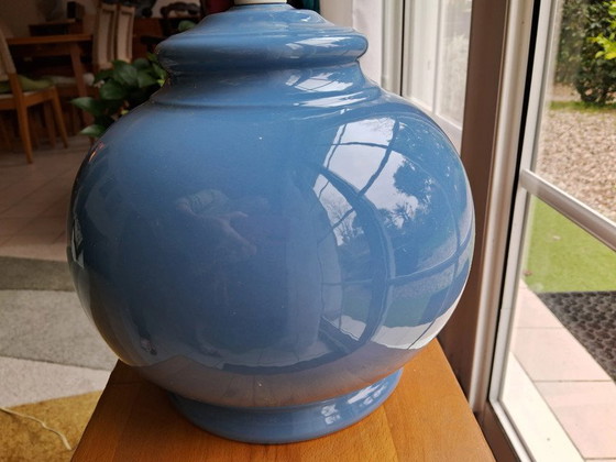 Image 1 of Base de lampe vintage bleue