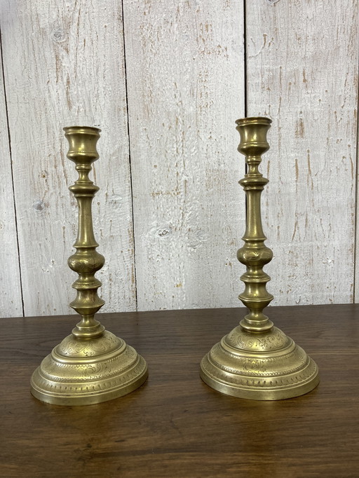 Pair of antique candlesticks