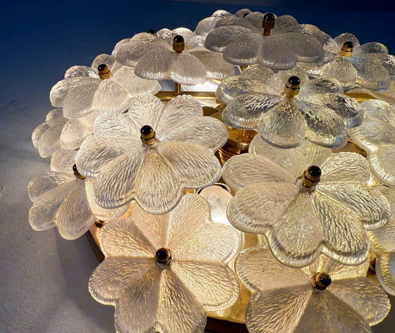 Image 1 of Grande lampada da parete/apparecchio da parete floreale di Ernst Palme, 1960