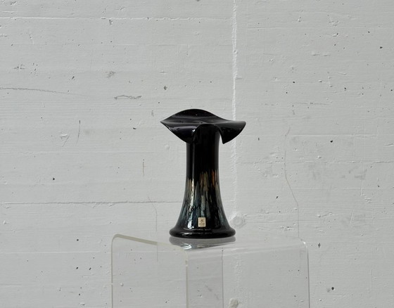 Image 1 of Iridescent EISCH studio glass vase, signed, 1970s