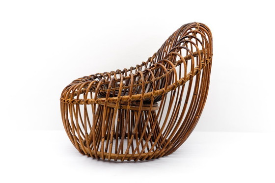 Image 1 of Fauteuil van rotan en bamboe van Janine Abraham & Dirk Jan Rol, jaren 50