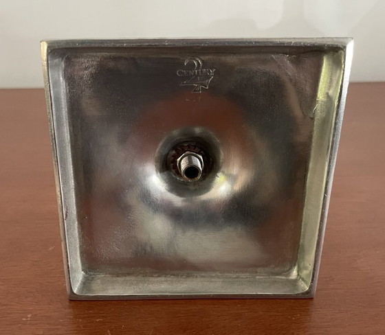 Crescent Silverware co NY - Two Art Deco Silver Pewter Candle holders – Metal, Textile (photo 9 of 10)