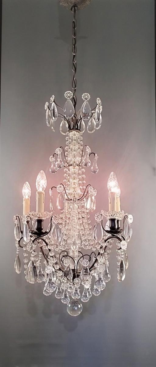 Lustre classique en cristal français