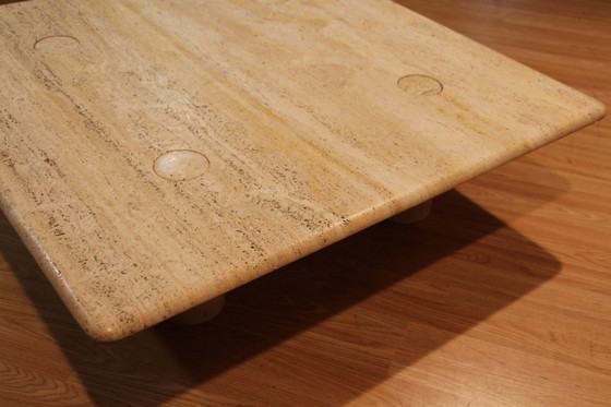 Image 1 of Tavolino in travertino di Angelo Mangiarotti, edizione Up&Up