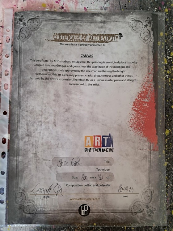 Image 1 of GONGAS - Shine Girl - Toile d'artiste