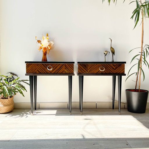 Pair of Vintage Formica Bedside Tables, 1960