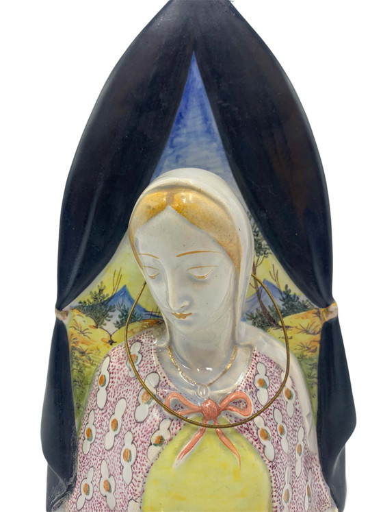 Scultura in ceramica Colonnata Madonna degli anni '50 – Sculture (photo 3 of 5)