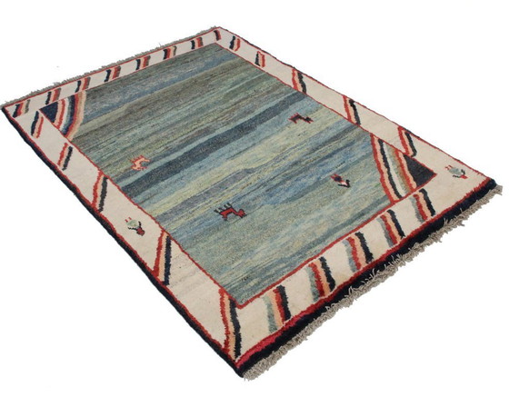 Image 1 of Original Perserteppich Gabbeh Ghashghai Orientteppich 161 cm x 113 cm Alt Natur