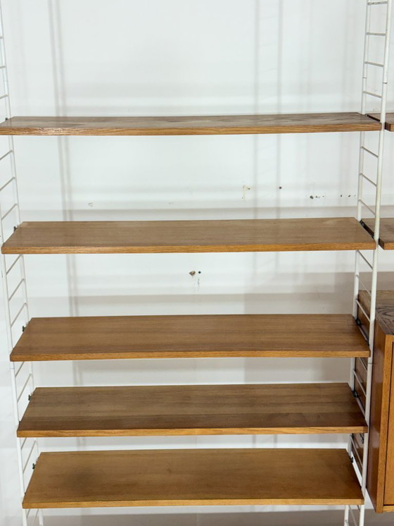 Image 1 of Mid-century string shelving / vintage wall shelf / Sybille 314 living room wall unit / living room wall unit
