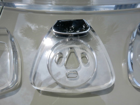 Image 1 of Bathroom set in lucite and chrome-plated brass, "Pangaud Collon" edition, France, 1970s
