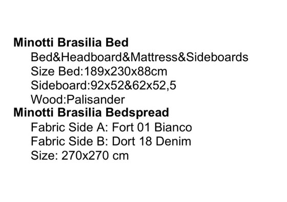 Image 1 of Minotti bed Brasilia 180x200cm matras size showmodel 2023