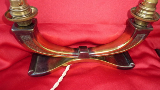 Pair of ART DECO Table lamps – Bronze (photo 3 of 5)