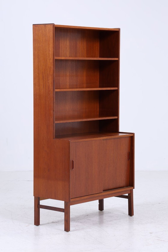 Image 1 of Vintage Teak Étagère | Mid Century Bibliothèque Rétro Bois Rangement 60's 70's #08-08