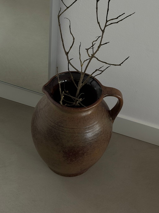 XXL West Germany keramische vaas met oor – vazen, Ceramic, Vintage