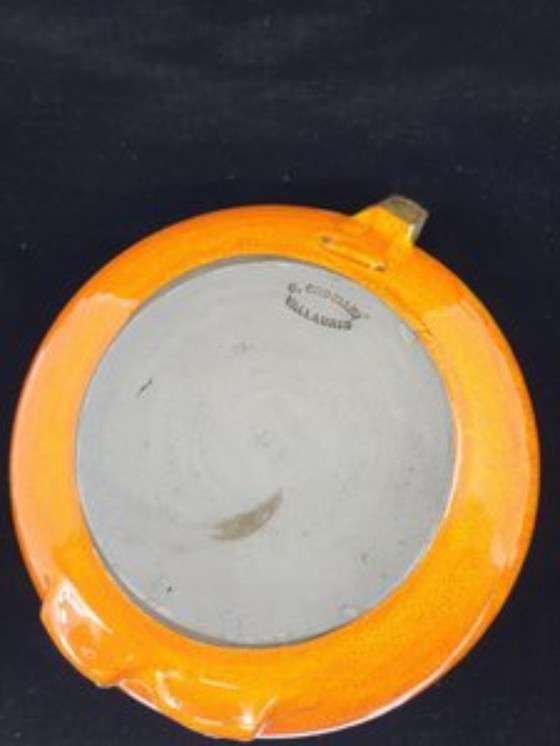 Image 1 of Sopera de cerámica Gérard Crociani Naranja Francia Vallauris Costa Azul