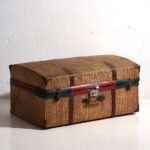 Antieke gevlochten bamboe koffer – China, circa 1920 – Reistassen, Paper, Metal, Vintage (photo 6 of 33)