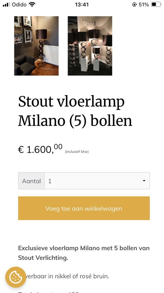 Image 1 of Stout Milano Stehlampe, schwarz, 5 Kugeln, Eric Kuster-Stil