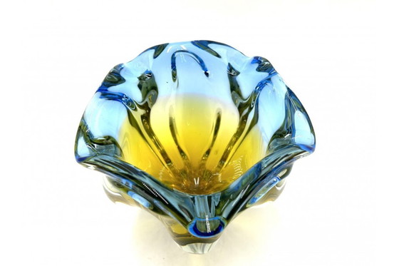 Image 1 of Glass bowl - ashtray, Czech Republic, 1960s