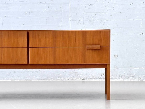 Image 1 of Mobile basso danese in teak di metà secolo con quattro cassetti, anni '60