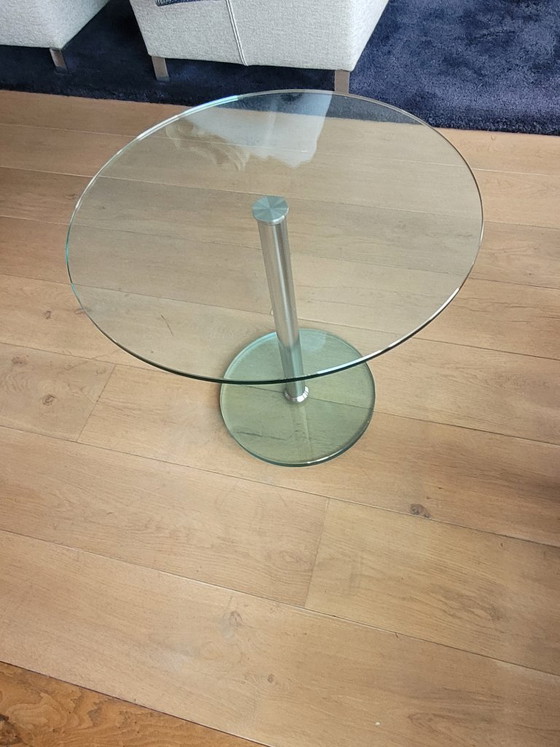Image 1 of Tavolino in vetro, diametro 55 cm