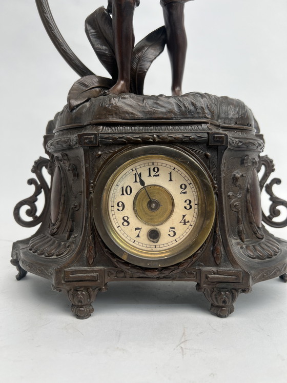 Image 1 of Tischlampe/Uhr Jugendstil Antik
