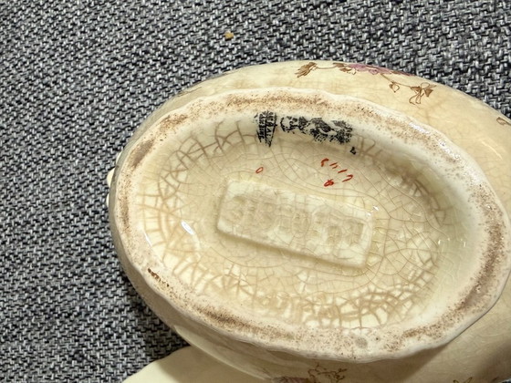 Zuppiera antica floreale con coperchio del XIX secolo – Accessori da tavola, Ceramica (photo 11 of 12)