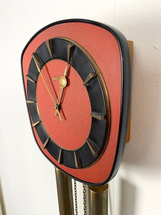 Image 1 of Junghans wall clock pendulum clock Mid - Century Vintage