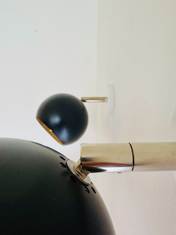 Appliques murales globe A5-1300 noires de Raak Amsterdam, Pays-Bas, années 1970 – Plastic (photo 6 of 7)