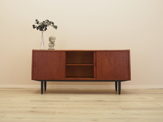 Credenza in teak di Westergaards Møbelfabrik con ante scorrevoli, design danese anni '70 – Credenze, Legno (photo 3 of 15)