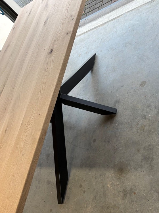 Custom Oak Dining Table | Free SKYLT 2K lacquer treatment!, Wood, Metal, Brown, Modern (photo 4 of 5)