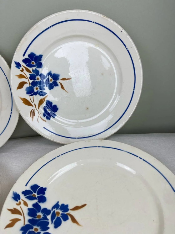 4 platos llanos antiguos – Loza, Porcelain (photo 8 of 11)