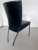 6x Montis Spica Eetkamerstoelen Zwart Leer