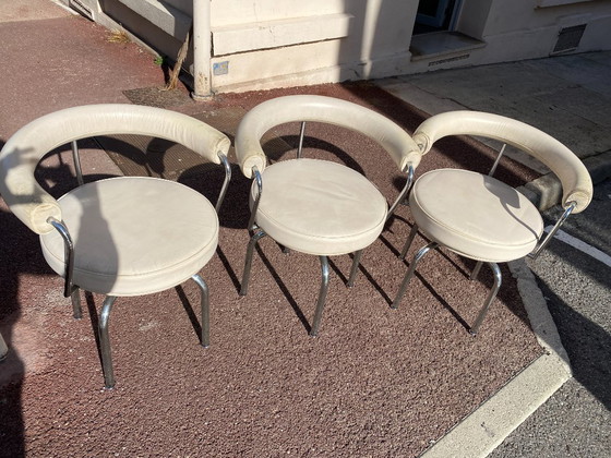 Image 1 of Cassina LC7 stoelen 3 stuks