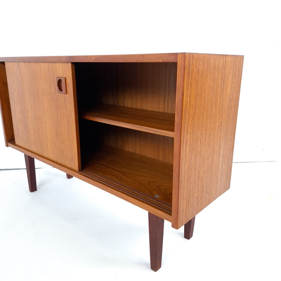 Image 1 of Vintage Danish design sideboard teak sliding doors 1970s