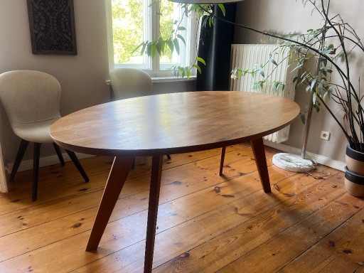 Original ZEITRAUM CENA dining table, oval, 1.80m long. Solid American walnut, naturally oiled. – eettafels (photo 2 of 6)
